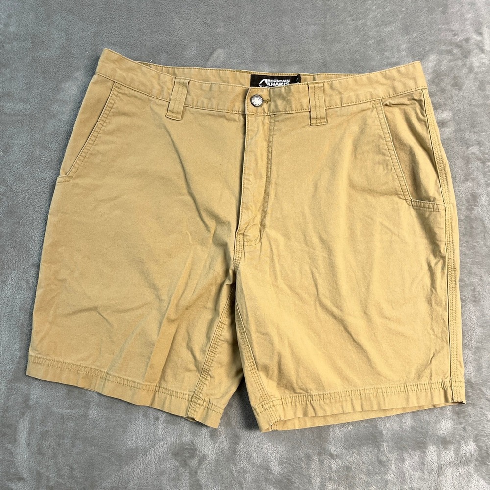 Mountain Khakis Mens All Mountain Short Classic Fit Khaki Tan 36x8 Hiking Casual